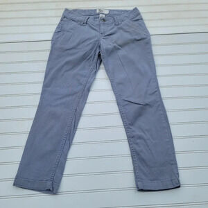SO Low Rise Cropped Gray Pants Junior Size 3 Cotton 28x23